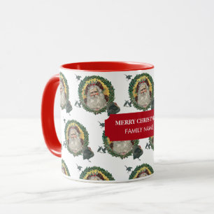 Vintage-Weihnachten-Santa-Claus-Truthähne-individu Tasse
