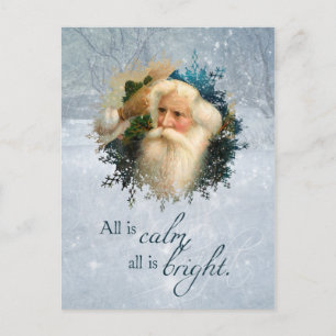 Vintage-Weihnachten-Santa-Weihnachtspostkarte Feiertagspostkarte