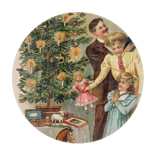 Vintage Weihnachten Schneidebrett (Vorderseite)