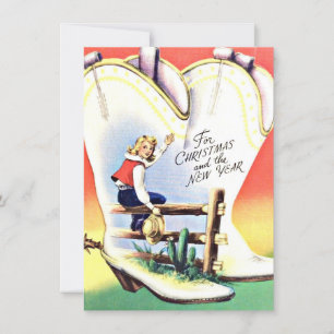 Vintage Weihnachten & Silvester Cowgirl Western