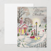 Vintage Weihnachten Stadt Winterlandschaft (Vorne/Hinten)