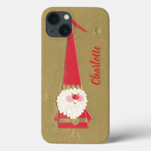 Vintage Weihnachten, süßer Santa Claus Gnom auf Go Case-Mate iPhone Hülle