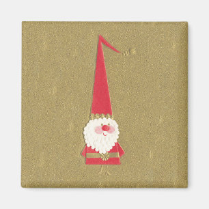 Vintage Weihnachten, süßer Santa Claus Gnom auf Go Magnet