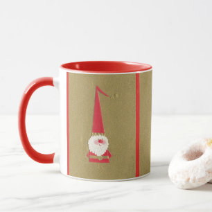 Vintage Weihnachten, süßer Santa Claus Gnom auf Go Tasse