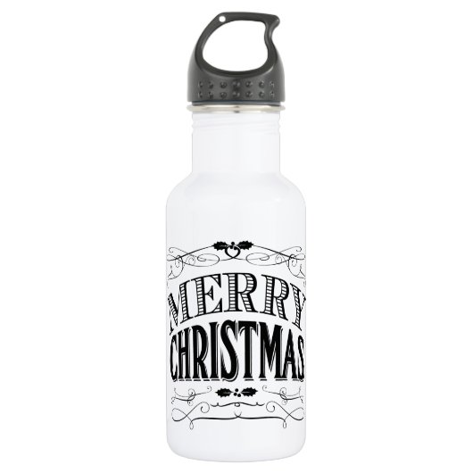 Vintage Weihnachten Trinkflasche (Vorderseite)