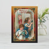Vintage Weihnachten und Kinder (Stehend Vorderseite)