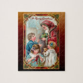 Vintage Weihnachten und Kinder Puzzle (Vertikal)
