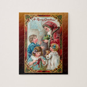 Vintage Weihnachten und Kinder Puzzle