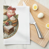 Vintage Weihnachten Urlaub Küche Handtuch (Viertel Falte)