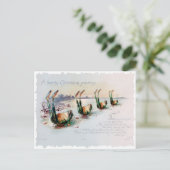 Vintage Weihnachten Viktorianisch Funny Rhyme Card Postkarte (Stehend Vorderseite)