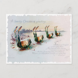 Vintage Weihnachten Viktorianisch Funny Rhyme Card Postkarte