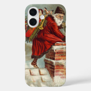 Vintage Weihnachten Viktorianisch St. Nikolaus auf iPhone 16 Hülle