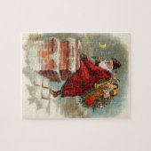Vintage Weihnachten Viktorianisch St. Nikolaus auf Puzzle (Horizontal)