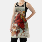 Vintage Weihnachten Viktorianisch St. Nikolaus auf Schürze (InSitu)