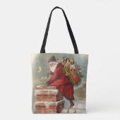 Vintage Weihnachten Viktorianisch St. Nikolaus auf Tasche (Rückseite)