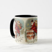 Vintage Weihnachten Viktorianisch St. Nikolaus auf Tasse (Vorderseite Links)