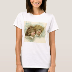 Vintage Weihnachten, viktorianische Engel in den W T-Shirt