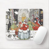 Vintage Weihnachten Viktorianische Menschen gehen  Mousepad (Mit Mouse)