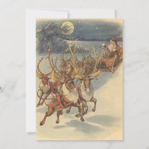 Vintage-Weihnachten viktorianische Santa-Claus-Ein Einladung