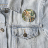 Vintage Weihnachten, viktorianischer Engel mit Bau Button (Beispiel)