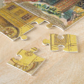 Vintage Weihnachten, viktorianischer Engel mit Bau Puzzle (Seite)