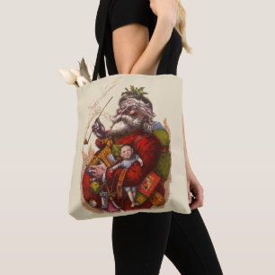 Vintage-Weihnachten, viktorianischer Santa Claus P Tasche