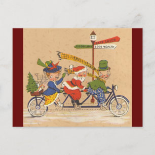 Vintage Weihnachten, viktorianischer Weihnachtsman Feiertagspostkarte