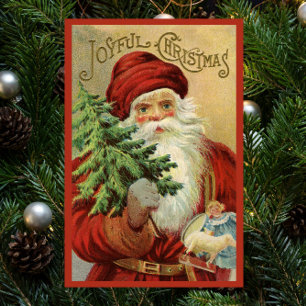 Vintage-Weihnachten, viktorianischer Weihnachtsman Poster