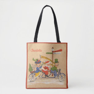 Vintage Weihnachten, viktorianischer Weihnachtsman Tasche