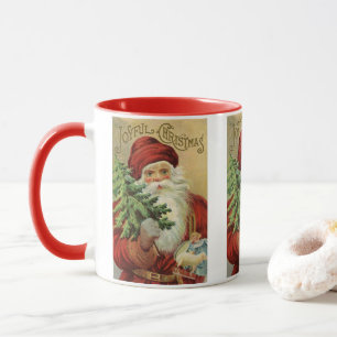 Vintage-Weihnachten, viktorianischer Weihnachtsman Tasse