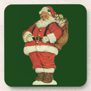 Vintage Weihnachten, viktorianischer Weihnachtsman Untersetzer