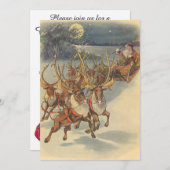 Vintage Weihnachten Viktorianischer Weihnachtsmann Einladung (Vorne/Hinten)
