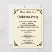 Vintage Weihnachten Viktorianischer Weihnachtsmann Einladung (Rückseite)