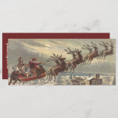 Vintage Weihnachten Viktorianischer Weihnachtsmann Einladung (Vorne/Hinten)