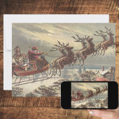 Vintage Weihnachten Viktorianischer Weihnachtsmann Einladung