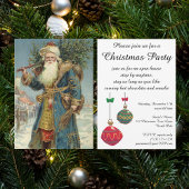 Vintage Weihnachten Viktorianischer Weihnachtsmann Einladung