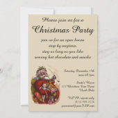 Vintage Weihnachten Viktorianischer Weihnachtsmann Einladung (Rückseite)