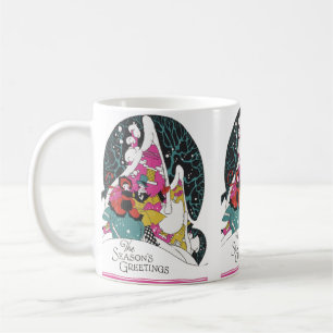 Vintage Weihnachten, vornehme viktorianische Stadt Kaffeetasse