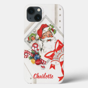 Vintage Weihnachten, Weihnachtsmann mit Candy Cane Case-Mate iPhone Hülle
