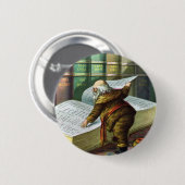 Vintage Weihnachten, Weihnachtsmann Naughty Nice L Button (Vorne & Hinten)