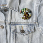 Vintage Weihnachten, Weihnachtsmann Naughty Nice L Button (Beispiel)