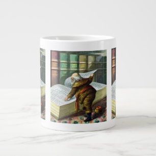 Vintage Weihnachten, Weihnachtsmann Naughty Nice L Jumbo-Tasse
