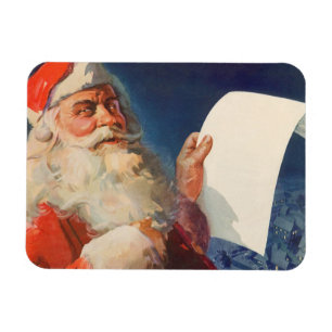 Vintage Weihnachten, Weihnachtsmann Naughty Nice L Magnet