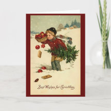 Vintage Weihnachten Winter Schnee Retro