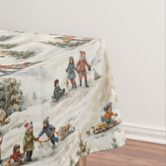Vintage-Weihnachten Winter Wonderland Tischdecke
