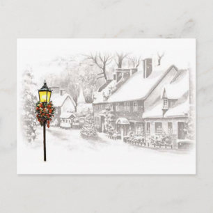 Vintage WeihnachtenStädtische Postkarte