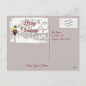 Vintage WeihnachtenStädtische Postkarte (Rückseite)