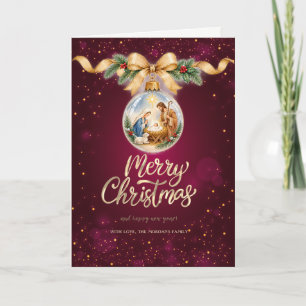 Vintage-Weihnachts-Ball Gold-Bogen Rot Weihnachten