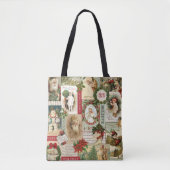 VINTAGE WEIHNACHTS-COLLAGE TASCHE (Vorderseite)