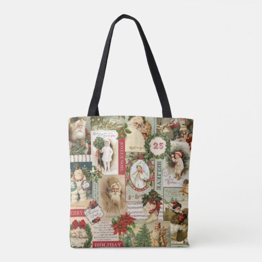 VINTAGE WEIHNACHTS-COLLAGE TASCHE (Rückseite)